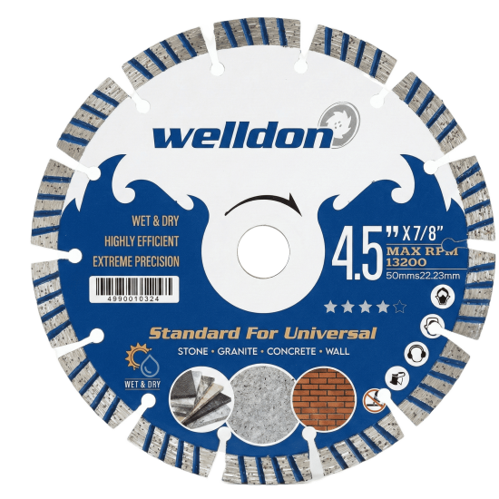 Here is the comprehensive product description for the Welldon Diamond Blade Segment+Turbo Series