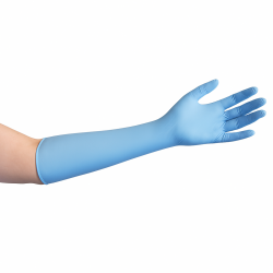 Glove CleanCare Nitrile Blue 16" Smooth Textured