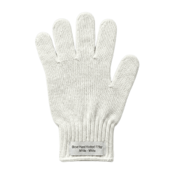 Glove Hand Knitted 770gr, White - White