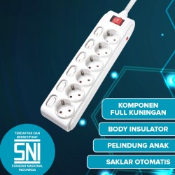 KENMASTER switch socket 4 Meter F-66 (6 Holes)