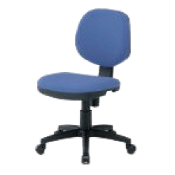Office Chair Adjustable w/ Backrest, PVC Blue