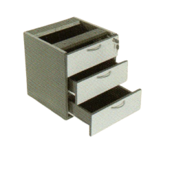 Office Table Pedestal Fixed 3 Drawers 406 x 418 x 450mm White