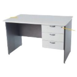 Office Table White w/o Hanging Drawer 120 (W) × 70 (D) × 75 (H) cm