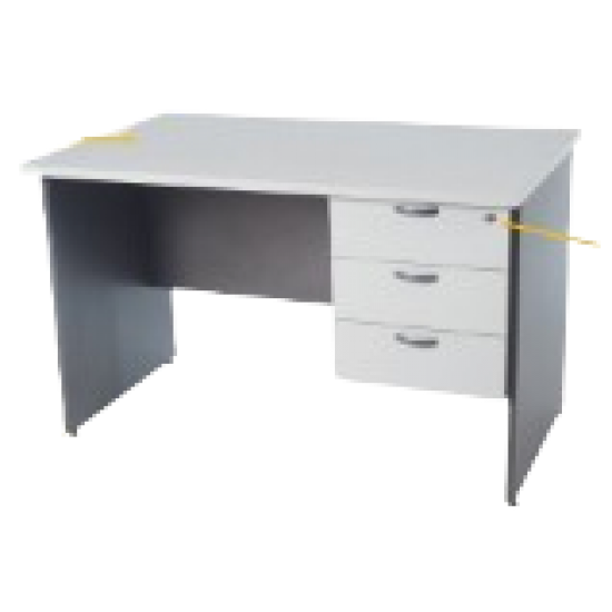 Office Table White w/o Hanging Drawer 120 (W) × 70 (D) × 75 (H) cm
