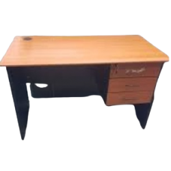 Office Table w/ 1 Unit Hanging Drawer, Brown Second 160 (W) × 70 (D) × 75 (H) cm