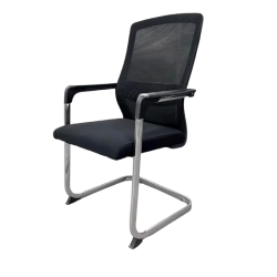 Office Chair 8003 w/ Arm Rest w/o Wheel, Black