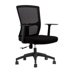 Office Chair Adjustable 6044B w/ Arm Rest, Black