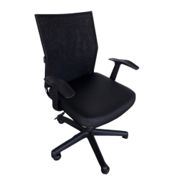 Office Chair BK804#L Black w/ Arm Rest