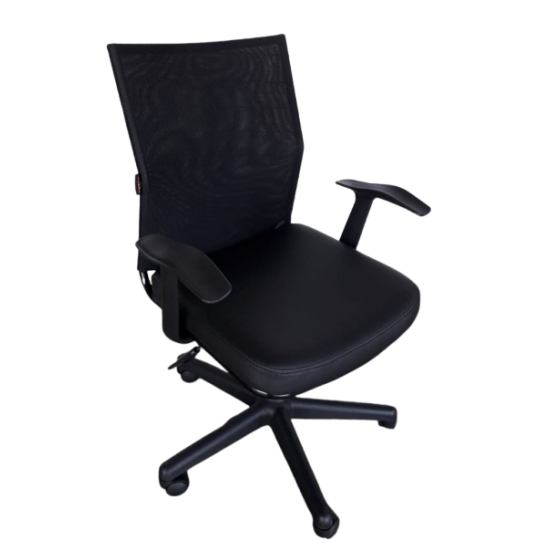 Office Chair BK804#L Black w/ Arm Rest