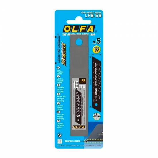 OLFA 18mm Spare Blade LFB-5 (5pcs pack with blister pack) X01-0031 LBSP5K(485-8867) 485-8867