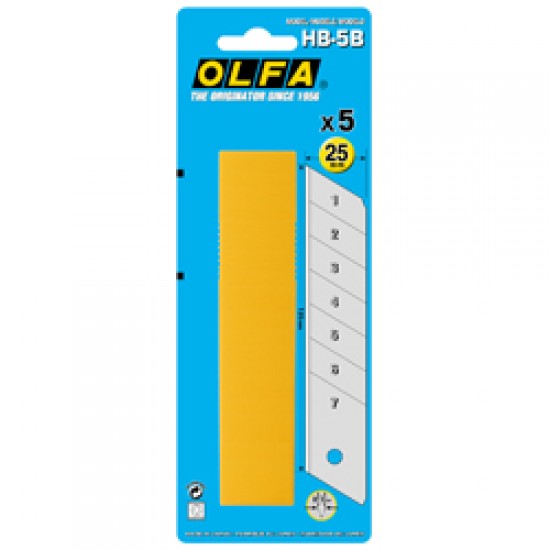 OLFA 25mm Spare Blade HB-5B(5pcs pack with blister pack) X01-0042 HB5K(154-4501) 154-4501