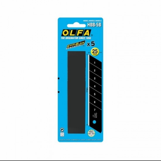 OLFA 25mm Spare Blade HBB-5B(5pcs pack with blister pack) X01-0043 HBB5K(336-7177) 336-7177