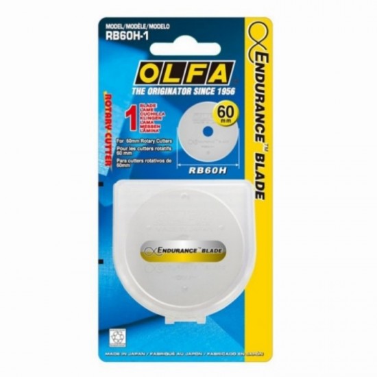 OLFA Rotery cutter Spare Endurance Blade dia 60mm RB60H-1 (1pcs pack) X01-0092