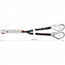 Camp Shock Absorber Rewind Double Lanyard w/ Hook