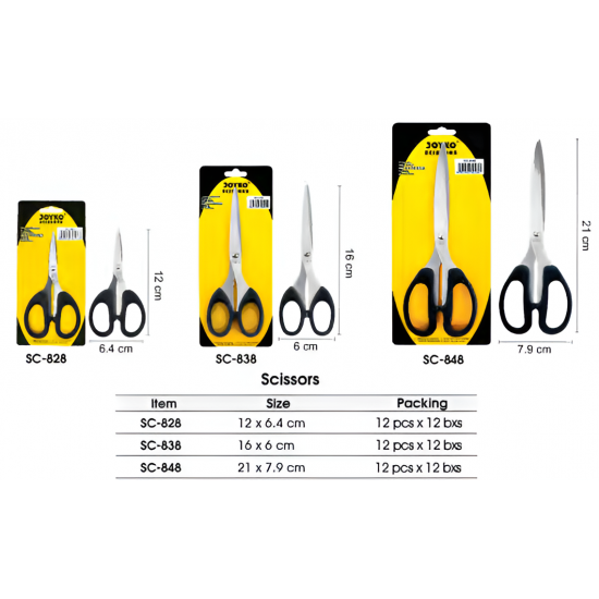 Stationary Joyko Scissor/ Gunting SC-828,838,848