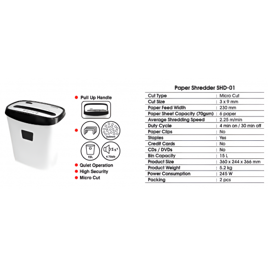 Joyko Paper Shredder SHD-01 Joyko Paper Shredder SHD-01