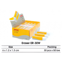 Stationary Joyko Eraser/ Penghapus ER-30W White Stationary Joyko Eraser/ Penghapus ER-30W White