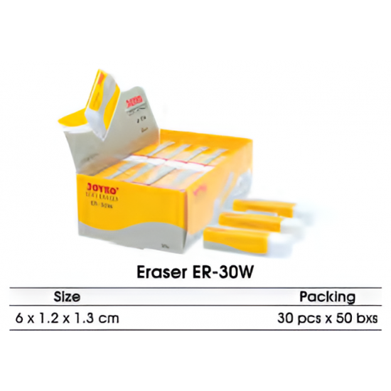 Stationary Joyko Eraser/ Penghapus ER-30W White Stationary Joyko Eraser/ Penghapus ER-30W White