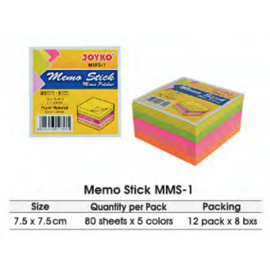 Joyko Sticky Note 5color MMS-1 Joyko Sticky Note 5color MMS-1