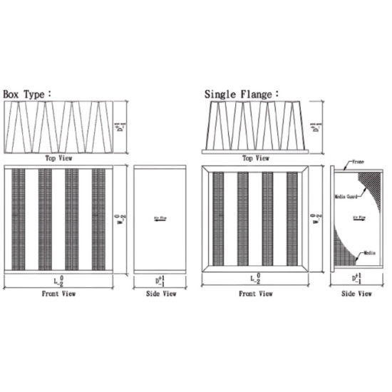 V-Bank Capacity HEPA Filter V-Bank Capacity HEPA Filter